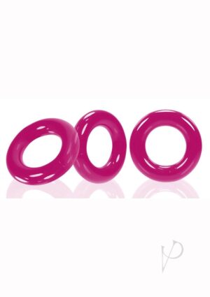 Non-Vibrating Penis Rings 3pk - Pink