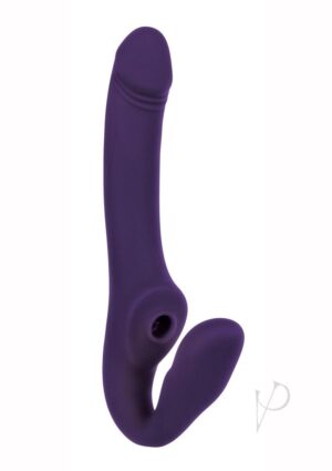 Strapless Strap On Vibrator – Purple