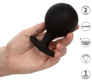 Weighted Silicone Inflate Plug Lg Black