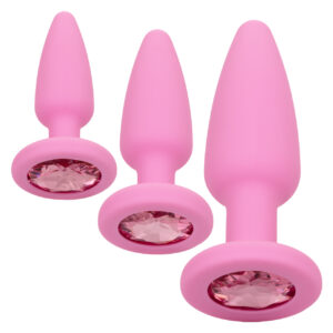 Booty Jeweled Butt Plug Kit - Pink