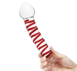 Dildo 8 inches Clear/ Red