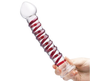 Dildo 10 inches Clear/ Red