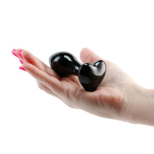 Glass Butt Plug Black