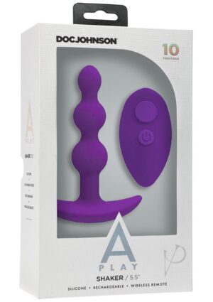 Remote Control Vibrating Butt Plug Purple