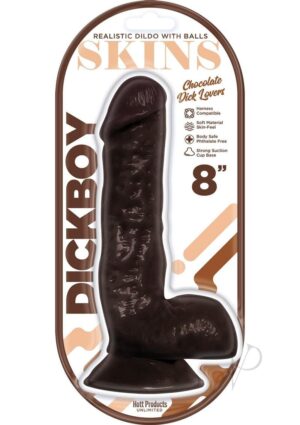 8 inches Suction Cup Dildo - Chocolate