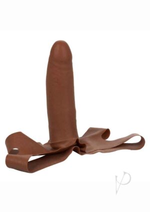 Latex Dong Strap On Harness Brown