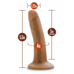 Silicone Suction Cup Dildo Mocha