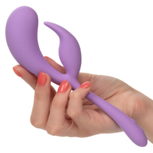 Silicone Vibrator Dual Flicker Purple