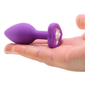 Ouch Diamond Heart Butt Plug Reg Purple