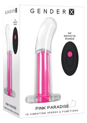 Vibrator with Remote Control Clear/Pink