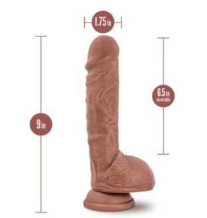 Suction Cup Dildo - Mocha