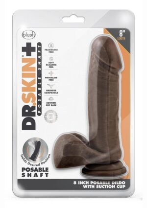 Dr Skin Plus Pose Dildo 8 Chocolate