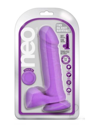 Dual Density Dildo Neon Purple