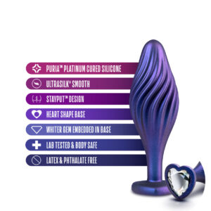 Anal Adv Matrix Swirl Bling Plug Sapphir