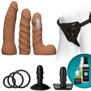 Vaculock Strap on Harness Kit for Beginners With Dual Density Dildo Kit