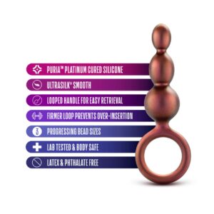 Anal Adv Matrix Beaded Loop Plug Copper