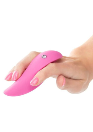 Rechargeable Silicone Finger Vibrator - Pink