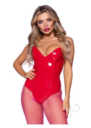 Body-Forming Sexy Teddy And Bodysuit Red - Large