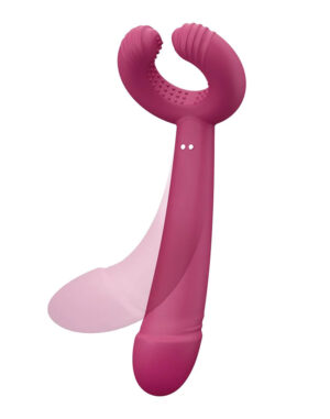 Silicone Vibrator Double Penetration Toy– Plum Star