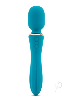 Rechargeable Discreet Mini Wand Vibrator Blue