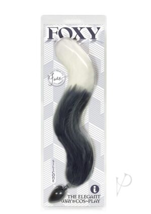 Fux Furry Fluffy Tail Costume Anal Probe Backdoor Play-Silver