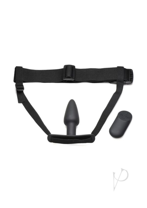 Vibrating Butt Plug w/ Adjustable Strap On Harnes