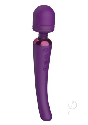 Silicone Rechargeable Wand Vibrator – Purple