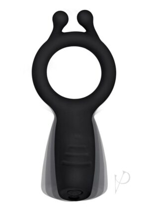 Rechargeable Silicone Couples Vibrating Penis Ring – Black