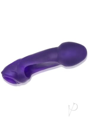 Strapless Strap On Wearable Non-Vibrating Penis Ring Plum Ice