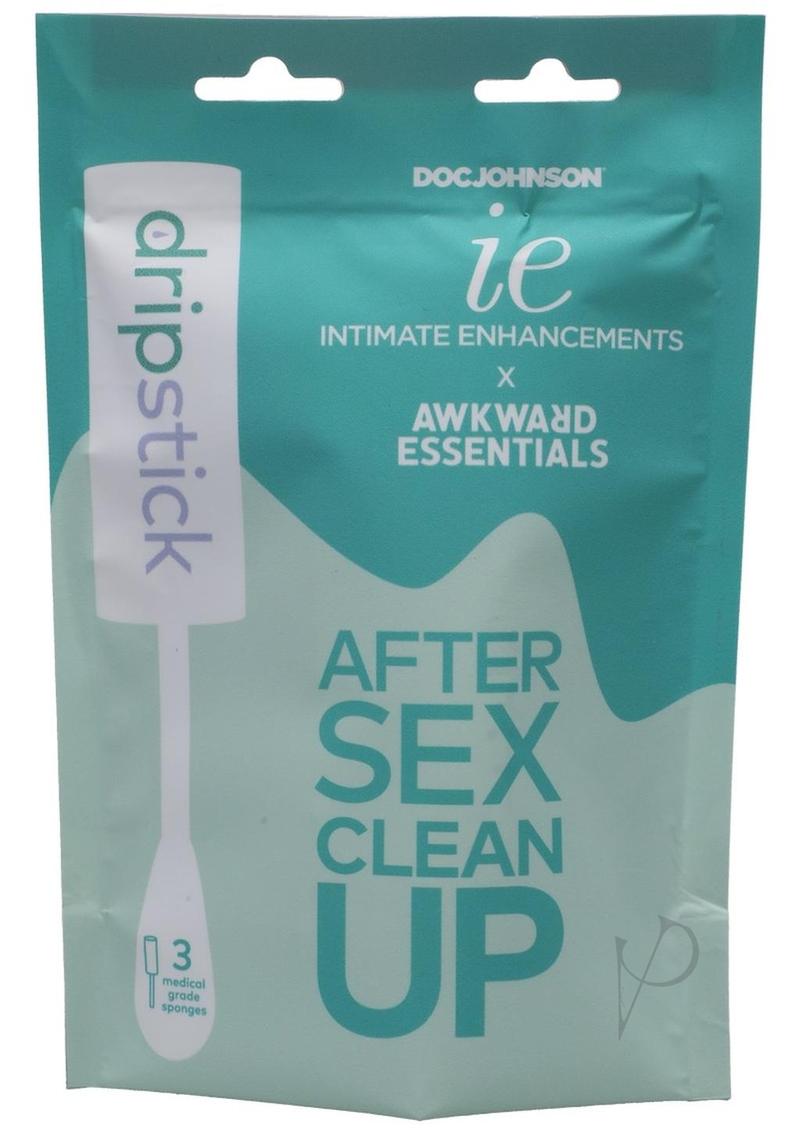 Intimate Enhancements Awkward Essentials Dripstick After Sex Clean Up Sponge 3 Pack Orgasmic Deals 