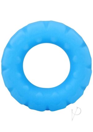 Durable Erection Silicone Non-Vibrating Penis Ring Blue