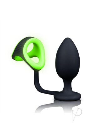 Silicone Butt Plug with Non-Vibrating Penis Ring & Ball Strap