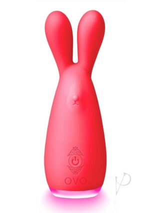 Vibrating Rabbit Ears Clitoral Vibrator Red/Orange