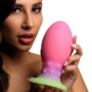 Glow in the Dark Easy To Insert Silicone Egg Non Realistic Dildo