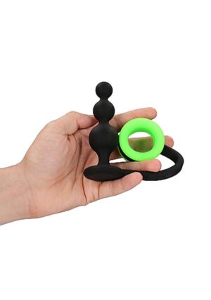 Anal Beads Butt Plug With Non-Vibrating Penis Ring