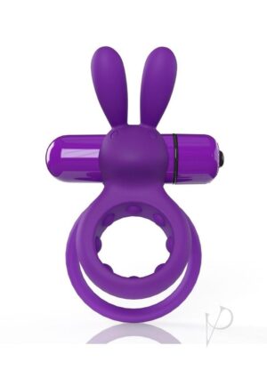 Reusable Double Vibrating Penis Ring Grape