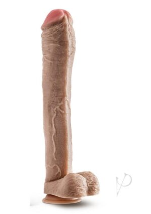 Big Huge 13 Inch Suction Cup Dildo with Balls - Beige