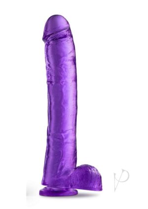 Strap-on Compatible G-spot and P-spot Big Dildo Purple