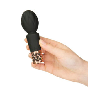 Discreet Mini Vibrating Clitoral Wand Vibrator - Black