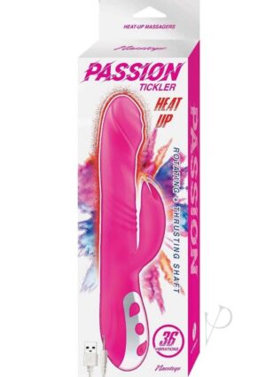 Passion Tickler Heat Up Pink Rabbit Thrusting Vibrator