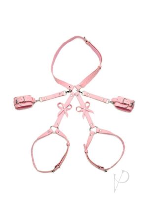 Adjustable Harness Bows Sex Restraints M/L Pink