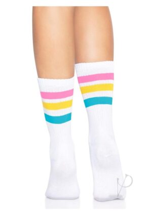 Rainbow-Striped Socks Os Pansexual