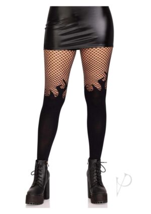 Fishnet Top Sexy Tights and Pantyhose Os Black