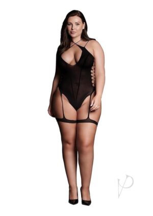 Sexy Teddy And Bodysuit Attached Garters Plus Size