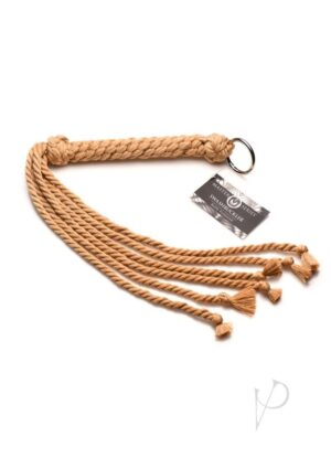 6 Twisted Tassels Rope Beginner Friendly Flogger Tan