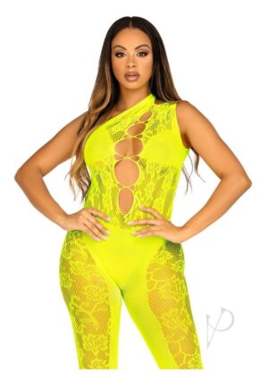 Opaque Floral Convert Footless Women Bodystocking