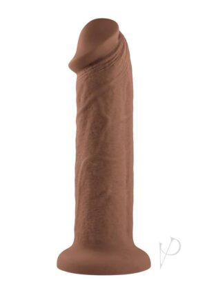 Realistic Vibrating 7-inches Silicone Dildo Dark