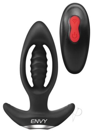 Silicone Expander Remote Control Butt Plug – Black