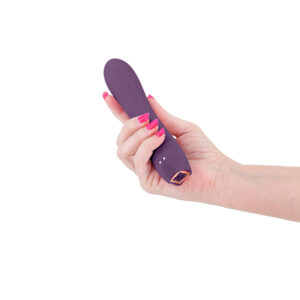 Silicone Rechargeable G Spot Vibrator Dark Purple