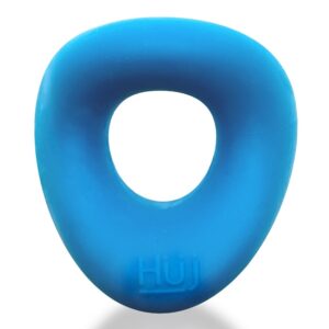 Curved Silicone Non-Vibrating Penis Ring Teal Ice